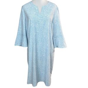Coolibar Light Blue Swirl Dress - Sun Protection UPF 50+
